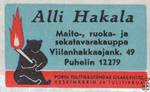 ALLI HAKALA Maito-, ruoka- ja sekafavarakauppa Viilanhakkaajank. 49 Pu