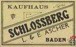 Kaufhaus SCHLOSSBERG L. & E. Ascher Baden
