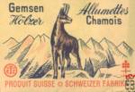 Gemsen Holzer Allumettes Chamois Produit Suisse Schweizer Fabrikat