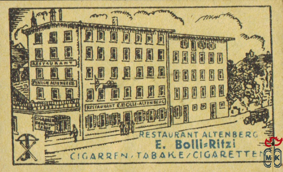 Restaurant Altenberg E.BOLLI-RITZI Cigarren Tabake/Cigaretten
