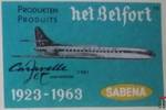 CARAVELLE JET CONTINENTAL - 1961 Hef Belford Produkten Produits Sabena