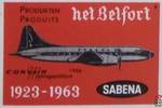 CONVAIR ETROPOLITAN - 1956 Hef Belford Produkten Produits Sabena 1923-