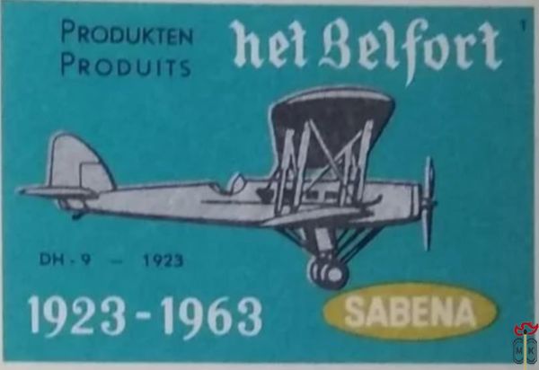 DH-9 - 1923 Hef Belford Produkten Produits Sabena 1923-1963