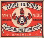 Three Torches safety matches impregnated Union allumettiere SteAme Bru