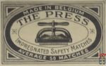 The Press Impregnated safety  matches made in Belgium average 50 match