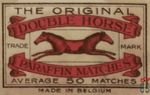 Double Horse Paraffin matches The original trade mark average 50 match