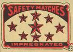 Safety matches impregnated