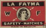 La Fatma safety-matches made in Belgium