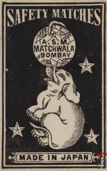 A.S.M. matchwala Bombay Safety matches made in Japan