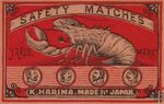K.Harima. safety matches trade mark made in Japan.