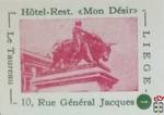 Liege Le Taureau Hotel-Rest. "Mon Desir"-10, Rue General Jac