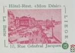 Liege La Batte Hotel-Rest. "Mon Desir"-10, Rue General Jacqu