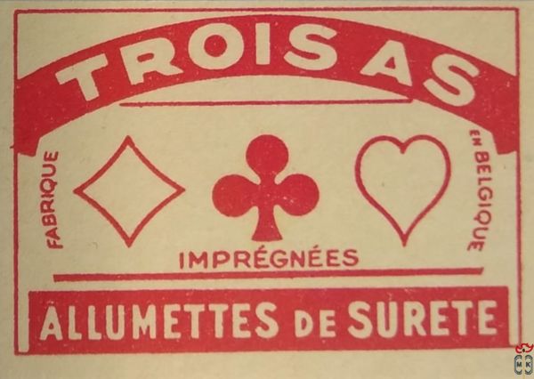 Troisas Allumettes de surete impregnees fabrique en Belgique