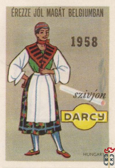 Szivjon Darcy Hungary 1958 Erezze jol magat Belgiumban