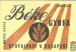 Béke Gyufa Gyufaipari V. Budapest-ára 40 f. MNOSZ 20310-2
