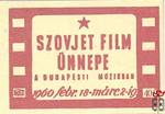 Szovjet film ünnepe a Budapesti mozikban, 1960. febr. 18. – márc. 2-ig