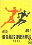 35x50 mm-Országos Sportnapok 1963 MSZ 40 f-(futók)
