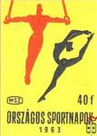 35x50 mm-Országos Sportnapok 1963 MSZ 40 f-(tornászok)