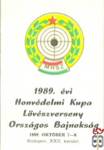MHSZ 1989. évi Honvédelmi Kupa, Lövészverseny Országos Bajnokság, 1989