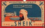 The "Sheik" brand non poisonous allumettes de surete made in
