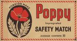 Poppy impregnated safety matches foreign make  average contents 50