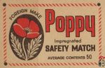 Poppy impregnated safety matches average contents 50 foreign make