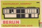 BERLIN Hauptstadt der DDR Restorant "Moskau" Riesa 1962