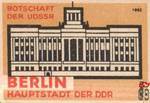 Botschaft der UDSSR BERLIN Hauptstadt der DDR Riesa 1962