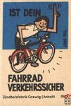 Fahrrad verkehrssicher Zundholzfabrik Coswig (Anhalf) 1697 tgl 3907