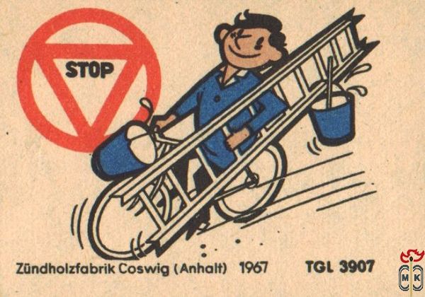 STOP Zundholzfabrik Coswig (Anhalf) 1697 tgl 3907