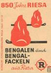 850 JAHRE RIESA Bengalen und Bengal-Fackeln Konsum - Zundwarenwerk Rie