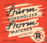 Sturm zundholzer Storm Matches made in GDR