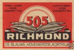 Richmond 505 De Blauwe, hovenierstr., Kortrijk tabac leger pour cigare