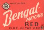 BENGAL - matches red fire in the open made in GDR