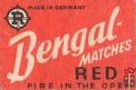 BENGAL - matches silver red fire in the open made in Germany