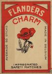 Flanders Charm impregnated safety matches average 55 sticks made in Be