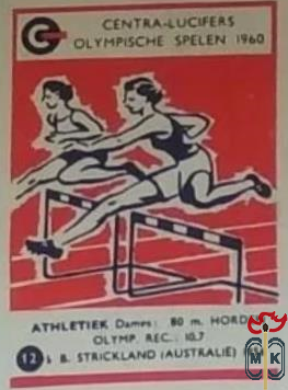 ATLHLETIEK Dames: 80 m. Horden Olimp. rec.: 10.7 J.R. Strickland (Aust