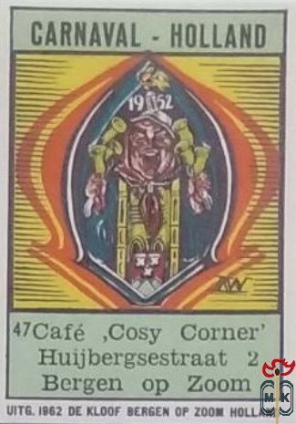 Cafe ,Cosy Corner' Huijbergsestraat 2 Bergen op Zoom CARNAVAL-HOLL