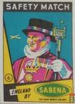 England by Belgian world airlines Sabena safety matches
