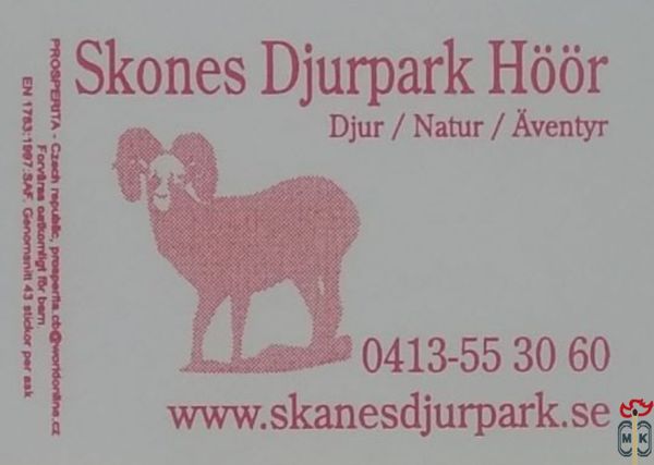 SKONES DJURPARK HOOR Djur/Natur/Aventyr 0413-55 30 60 www.skanesdjurpa