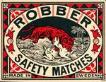 Robber Safety matches made in Sweden