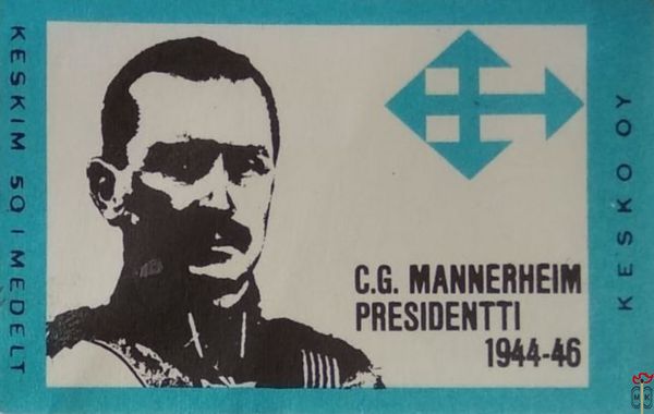 C.G. Mannerheim presidentti 1944-46 Keskim 50 i medelt kesko oy