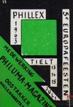 5 Europafesten Tielt 13-14-15 Juli Phillex 1963 Philluma-magazine Oost