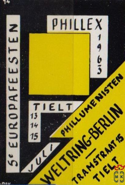 5 Europafesten Tielt 13-14-15 Juli Phillex 1963 Phillumenisten Weltrin