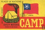Burma Flags of nations Camp average 36 matches safety matches made in