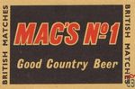 Mac's №1 British matches Good Counry Beer