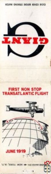 First non stop transatlantic flight June 1919 Diamond match day New Yo