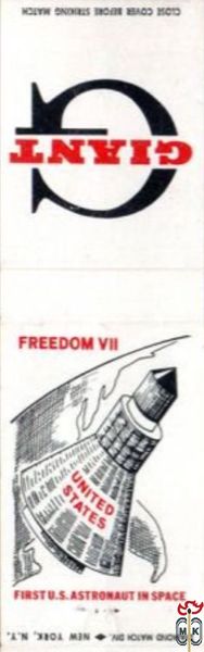 Freedom VII first U.S. astronaut in space Diamond match day New York,