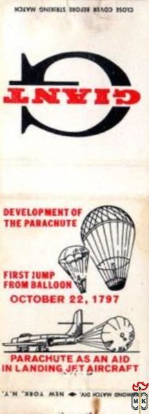 Development of the parachute first jump from Balloon October 22, 1797