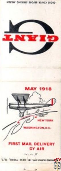 May 1918 New York Washington, D.C. first mail delivery gy air Diamond